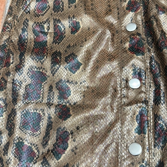 Blank NYC Snakeskin Midi Skirt Brown/Burgundy size 27 - Picture 9 of 9